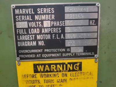 1990 MARVEL #8 MARK 1 Vertical Saws | Myers Technology Co., LLC (2)