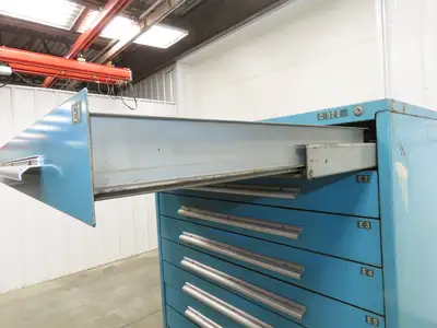 Nu-Era Modular Tool Storage Cabinet 11 Drawer 45x28x61" Stanley Vidmar Blue