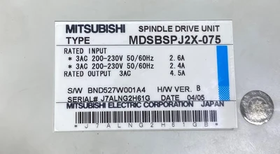 MITSUBISHI MDSBSPJ2X-075 SPINDLE DRIVE UNIT