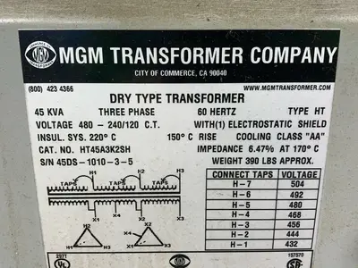 Used MGM TRANSFORMER CO. HT45A3K2SH Distribution Transformers Ohio US | HGR 24 #1539736