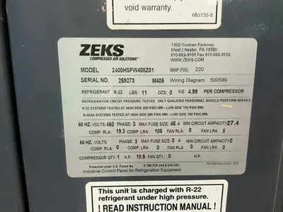 Used ZEKS 2400HSFW408Z01 Miscellaneous MRO Ohio US | HGR 24 #1486632