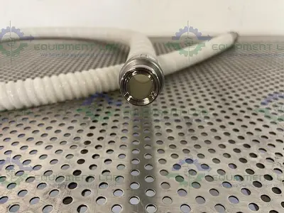 USED SANI-TECH 84" SILICONE HOSE W/  3/4" SANITARY FITTING