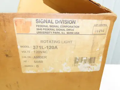 Federal Signal 371L-120A Rotating Strobe Warning Light Orange Amber LED 120V