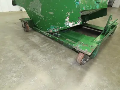 Roura Self Dumping Hopper 3/4 Yard Forklift Steel Dumpster 63x38x39"
