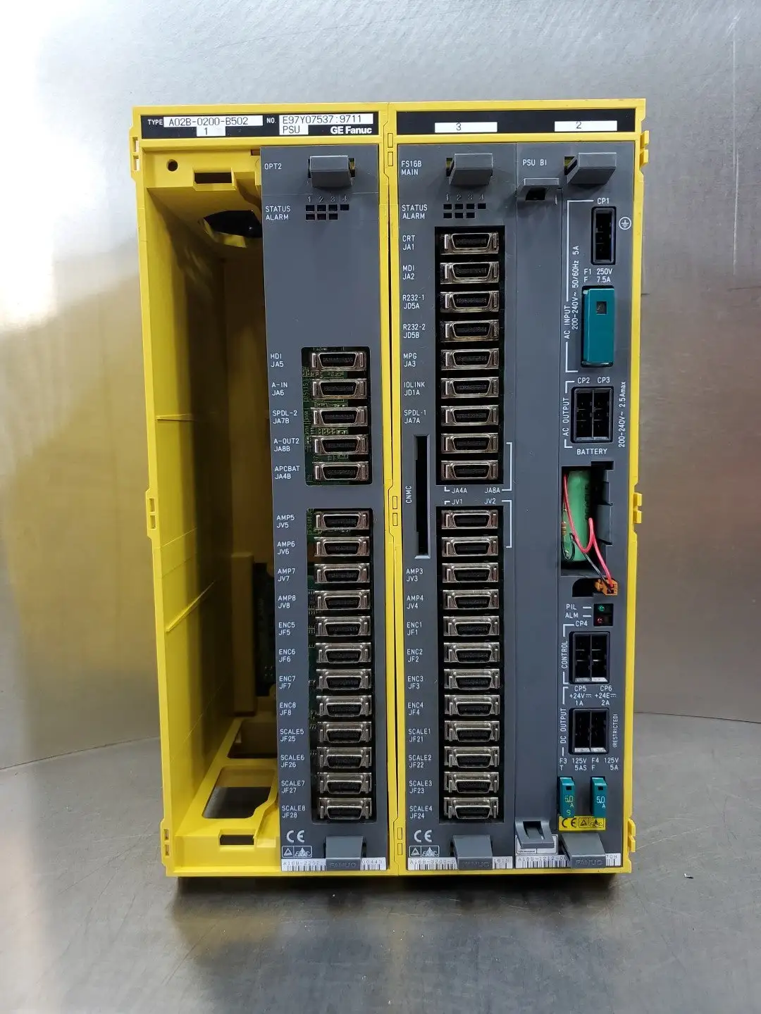 USED FANUC A02B-0200-B502 Drive w/OPT2/FS16B/PSU BI Cards