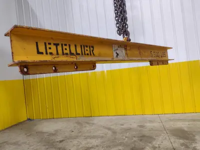 5,500 LBS X 6' LETELLIER CRANE SPREADER BAR LIFTING BEAM: STOCK #22642