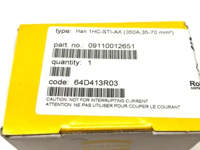 New | in-Stock HARTING MODULAR MALE INSERT 1-POS HAN Inserts (Misc) | Maverick Industrial Sales #1111716