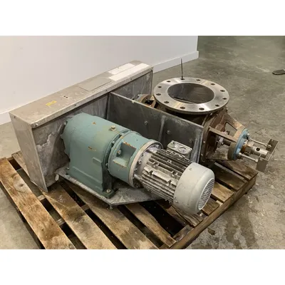 Used 10" dia. Semco Flo-tronics Rotary Airlock Feeder Stainless Steel Valve