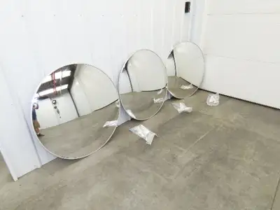 Uline 1CYX8 Jumbo Convex Safety Mirror 36" Acrylic Indoor Lot of 3