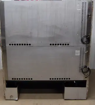 142-0047 Marsal WF42 MB42 Wave Flame Brick Lined Double Deck Nat Gas Pizza Oven