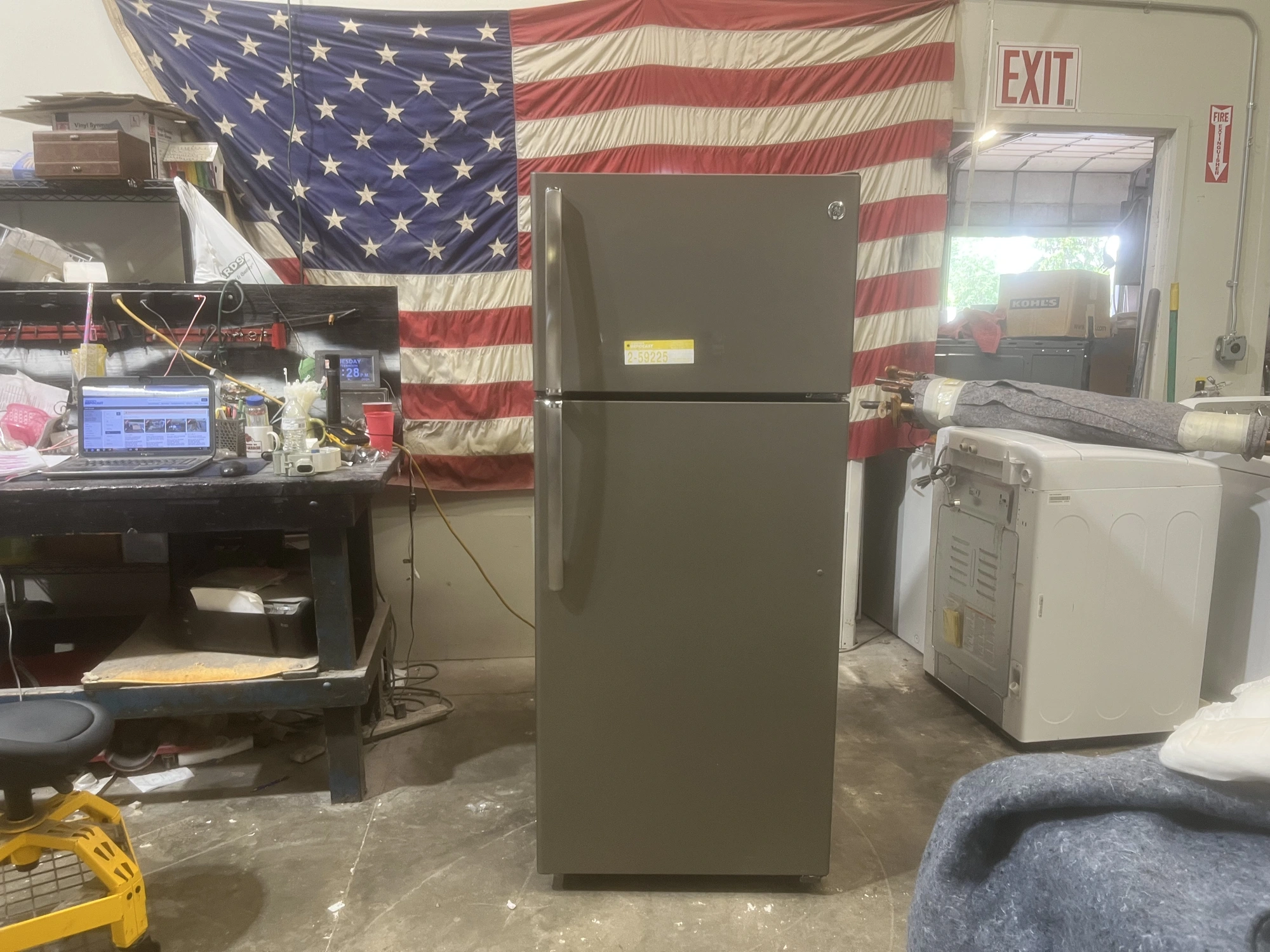 USED GE FREEZER ON TOP