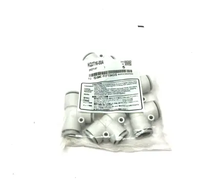 NEW SMC PUSH-TO-CONNECT UNION TEE FITTING 16MM LIGHT GRAY