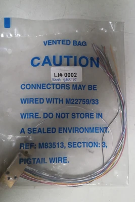 NEW Airborn Pigtail Harness Connector M83513/E