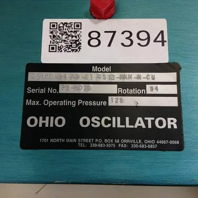 USED OHIO OSCILLATOR D2000-94-AB-ET-MS13-RKH-N-CW