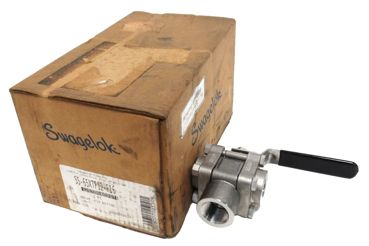 NEW SWAGELOK SS-65XTF12-F16 BALL VALVE SS65XTF12F16 3/4"x3/4"x1"