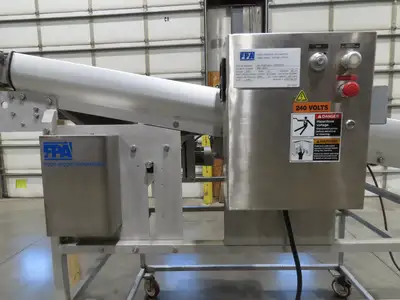 FDA Food Process 11'L Stainless Portable Incline Conveyor 38"Belt 1.5Hp 230V 3PH