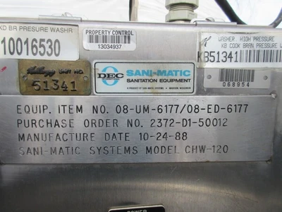 USED SANI-MATIC CHW-120
