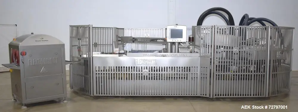 Used Flexopack IV450 Rotary Vacuum Sealer with iShrink Tunnel – Meat Packaging