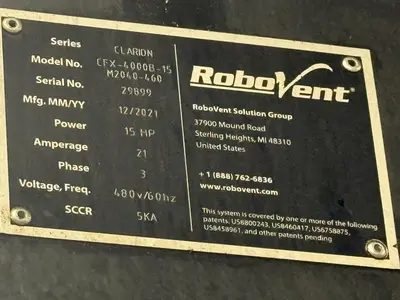 USED ROBOVENT CFX-4000B-15