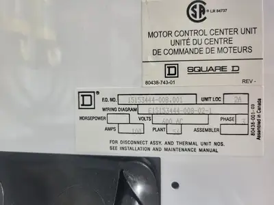 USED SQUARE D MODEL 6