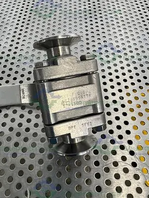 USED SVF -F. C. I. SB79999ATTR BALL VALVE W/ 1" SANITARY FITTING
