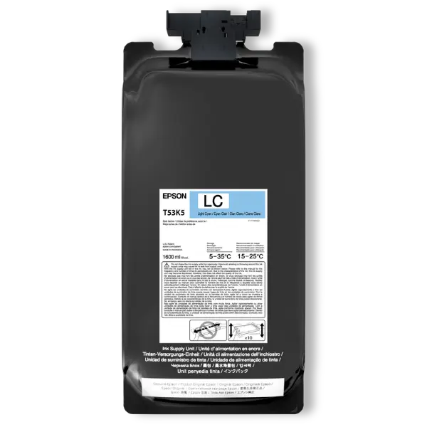 Used _UNKNOWN_ Epson UltraChrome DS Light Cyan Ink 1.6 Liter for SureColor F6470H, F9570H (2 Pack) - T53K520 Dye Sublimation Printers Oklahoma US | Wide Image Solutions #1538774