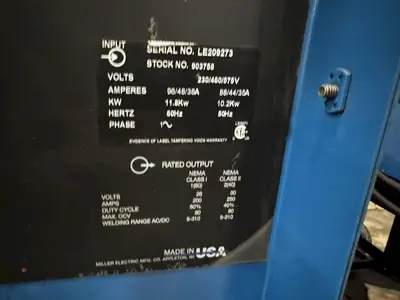 54" JETLINE MODEL #SWC-3A SEAM WELDER WITH SYNCROWAVE 250DX WELDER: YOBRO #23913