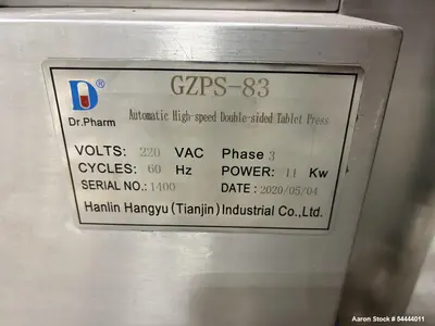Dr. Pharm GZPS-83 Bi-Layer Tablet Press – 83 Station High Output Machine