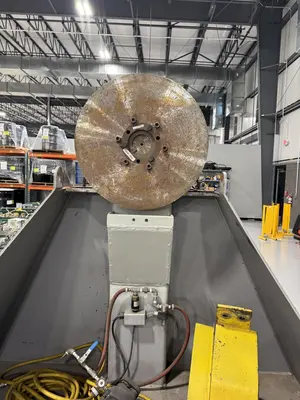 120" SWING X 208" LONG WELDING SYSTEMS HEADSTOCK & TAILSTOCK POWERED WELDING POSITIONER / PIPE ROLLER: YOBRO #23957