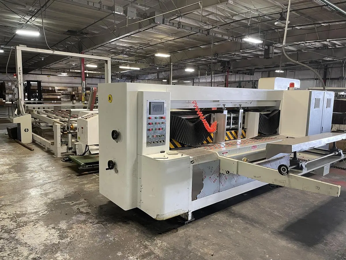 66" x 110" Matchbox plain Rotary Die Cutter with Stacker