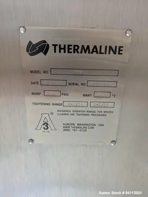 Used Thermaline T13 Plate Heat Exchanger – Stainless Steel, 975,672 BTU/Hr
