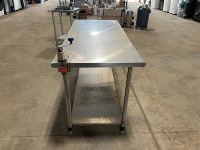 Used SAUBER SELECT PA8372 STAINLESS STEEL COMMERCIAL WORK TABLE 72” W/CAN OPENER Food Prep Tables Michigan US | Miedema Asset Management Group #1580131