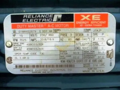 NEW RELIANCE ELECTRIC 01MAN52879 C001 AA