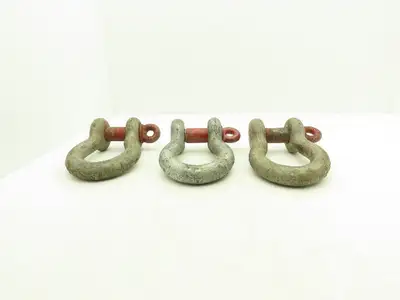 Crosby G-209 Galvanized Carbon Anchor Shackle with 1.63" Screw Pin Lot of 3