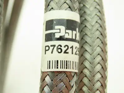 Parker P76212501 Braided Steel Flex Hose 1/4" x 8' Female JIC Swivel Ends