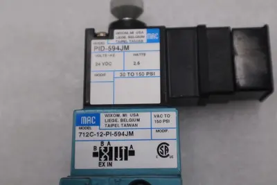 MAC 712C-12-PI-594JM SOLENOID VALVE - STOCK GF268A