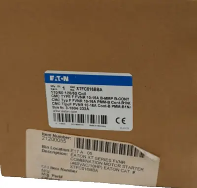 NEW EATON XTFC016BBA COMBNIATION STARTER 110/50 120/60 COIL