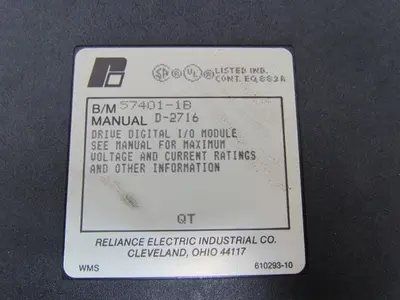 Reliance 57401-1B D-2716 Drive Digital I/O Module