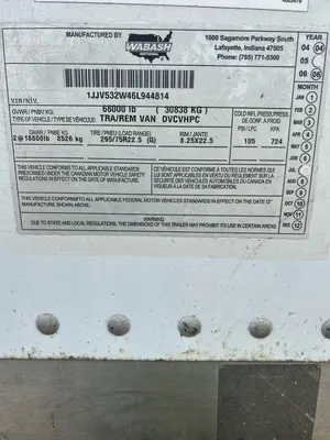 Used 2006 WABASH NATIONAL 53' STORAGE DRY VAN Box Trailers Pennsylvania US | Proxy Equipment #1385229
