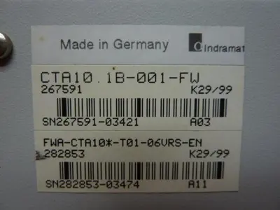 USED INDRAMAT CTA10.1B-001-FW