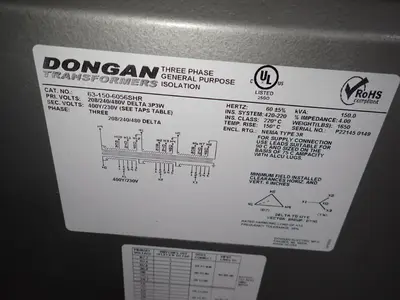 USED DONGAN ELECTRIC MFG 631506056SHR