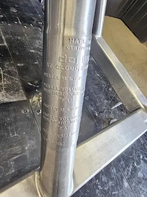 Used 26 Gallon Jacketed Tank (Reactor), Stainless Steel