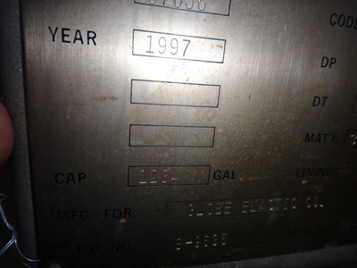 1,234 Gallon Steel  Vertical Tank