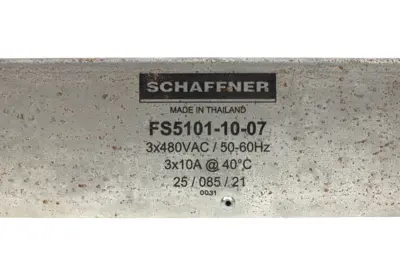 Schaffner FS5101-10-07 RFI Line Filter, 480V AC