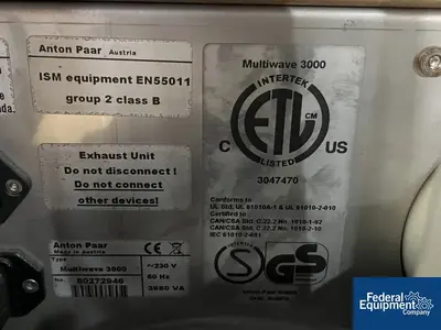 USED Anton Paar Anton Paar Microwave Digestion Reaction System