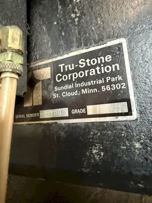 71" X 53" X 12" TRU-STONE GRANITE SURFACE TABLE W/ VIBRATION ISOLATION SYSTEM. STOCK # 0449925.