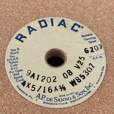 New | in-Stock Radiac 9A1202-08-V25 Grinding Wheels California US | Davliegogo LLC #1707615