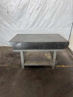 36" X 60" X 8" GRANITE SURFACE PLATE W/ STAND. STOCK # 0447325.