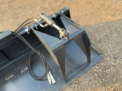 New JCT 84” Grapple Bucket Skid Steer Attachment, Universal Quick Attach, two hydraulic grapple arms...