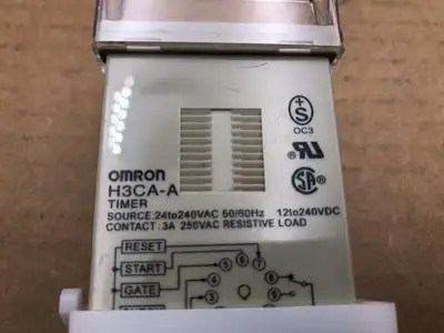 OMRON H3CA-A Time Delay Relay 12-240VDC 24-240VAC 99.9s to 9990h -NIB